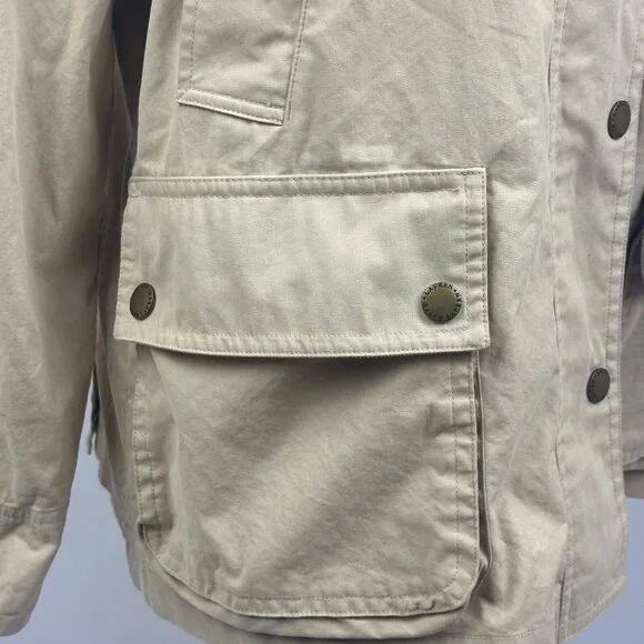 Ralph Lauren Beige Cotton Twill Cord Collar Chore Barn Utility Jacket - L - Picture 6 of 16